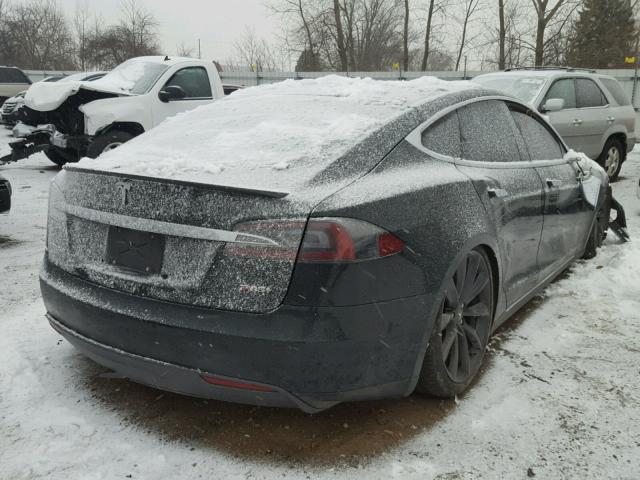 5YJSA1DP0DFP17072 - 2013 TESLA MODEL S BLACK photo 4