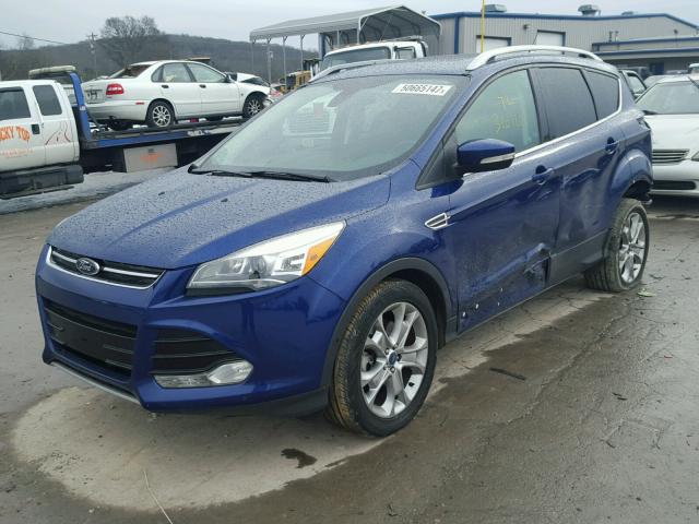 1FMCU0J93EUB78379 - 2014 FORD ESCAPE TIT BLUE photo 2