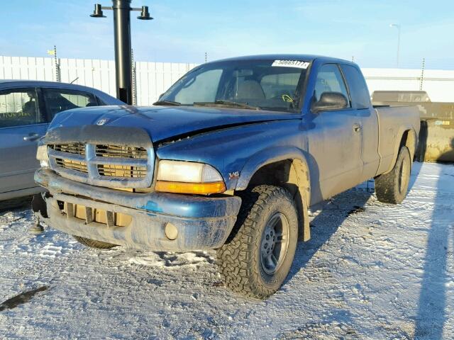 1B7GG22X5WS598793 - 1998 DODGE DAKOTA BLUE photo 2