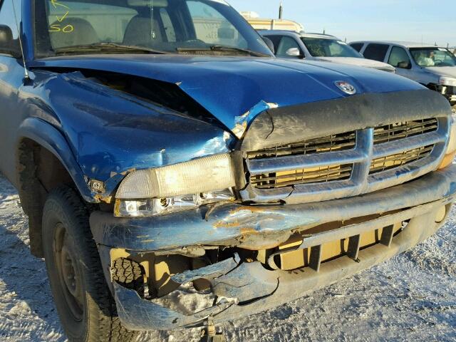 1B7GG22X5WS598793 - 1998 DODGE DAKOTA BLUE photo 9