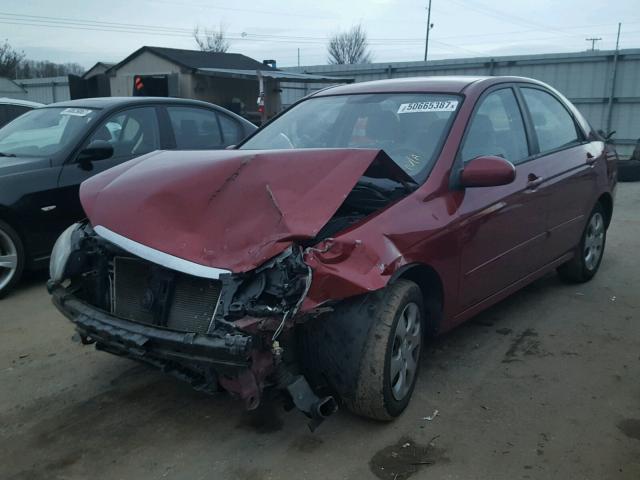 KNAFE221095649064 - 2009 KIA SPECTRA EX BURGUNDY photo 2