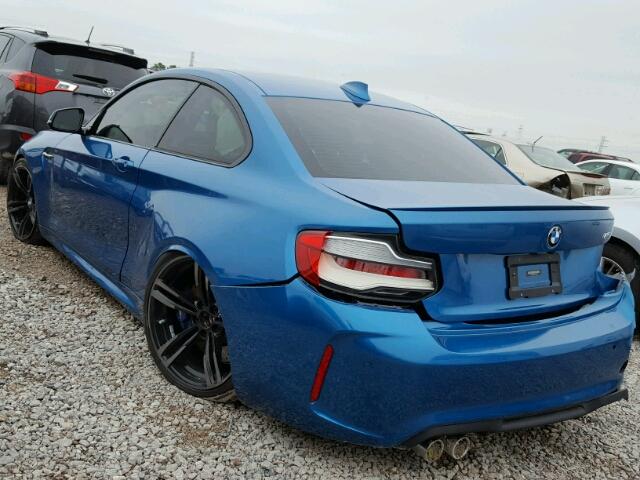 WBS1J5C56JVA12496 - 2018 BMW M2 MAROON photo 3