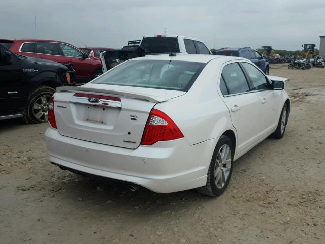 3FAHP0CG4CR302490 - 2012 FORD FUSION SEL WHITE photo 4