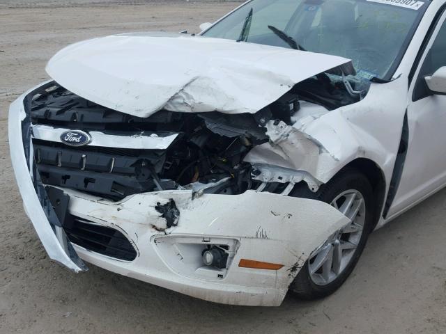 3FAHP0CG4CR302490 - 2012 FORD FUSION SEL WHITE photo 9