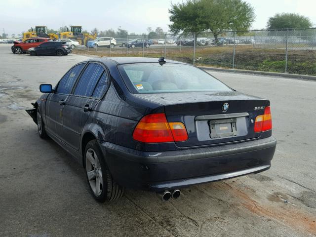 WBAET37424NJ84502 - 2004 BMW 325 I BLUE photo 3