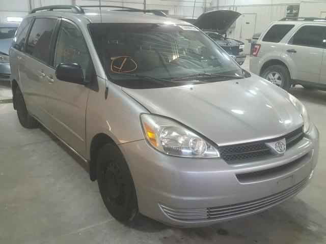 5TDZA23C55S221636 - 2005 TOYOTA SIENNA CE SILVER photo 1