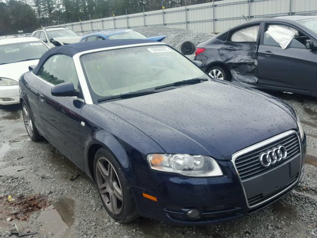 WAUAF48H67K022584 - 2007 AUDI A4 2.0T CA BLUE photo 1