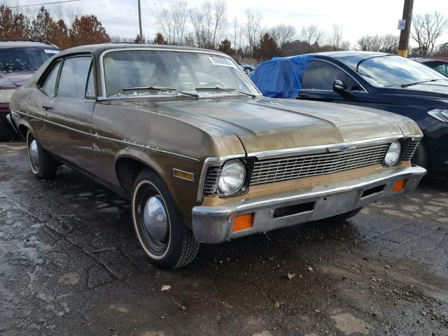 1X27D2W250301 - 1972 CHEVROLET NOVA GREEN photo 1