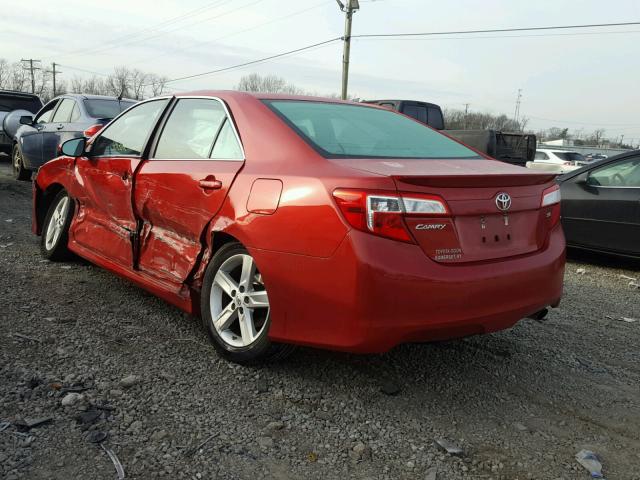 4T1BF1FKXCU508880 - 2012 TOYOTA CAMRY BASE RED photo 3