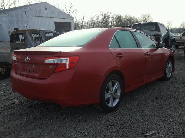 4T1BF1FKXCU508880 - 2012 TOYOTA CAMRY BASE RED photo 4