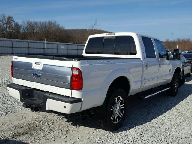 1FT7W3BT8DEA74605 - 2013 FORD F350 SUPER WHITE photo 4