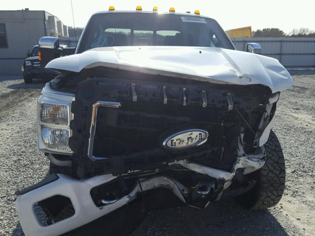 1FT7W3BT8DEA74605 - 2013 FORD F350 SUPER WHITE photo 9