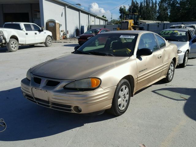 1G2NE12F22C140281 - 2002 PONTIAC GRAND AM S GOLD photo 2