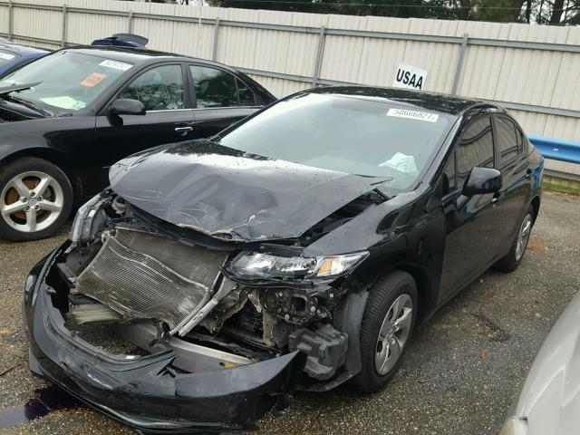 2HGFB2F52DH548393 - 2013 HONDA CIVIC LX BLACK photo 2