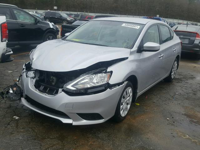 3N1AB7AP7GY312757 - 2016 NISSAN SENTRA S SILVER photo 2