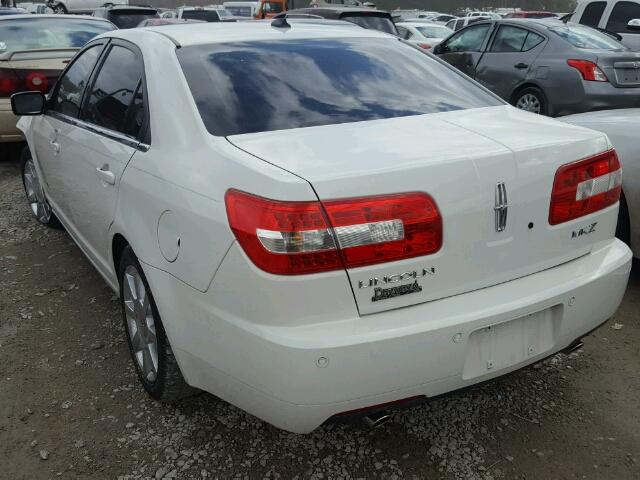 3LNHM26T49R610156 - 2009 LINCOLN MKZ WHITE photo 3