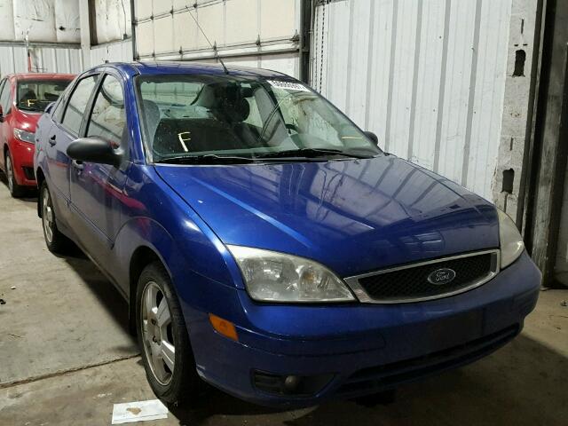 1FAFP34N85W301106 - 2005 FORD FOCUS ZX4 BLUE photo 1