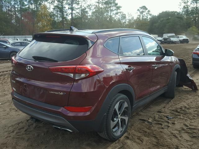 KM8J33A20GU085191 - 2016 HYUNDAI TUCSON LIM BURGUNDY photo 4