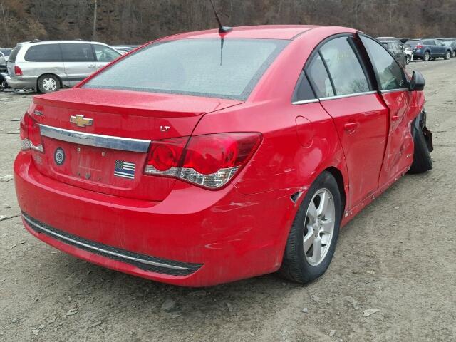 1G1PC5SB3E7136809 - 2014 CHEVROLET CRUZE LT RED photo 4