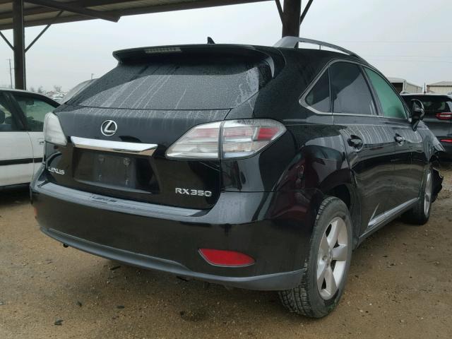 2T2ZK1BA2AC018483 - 2010 LEXUS RX 350 BLACK photo 4