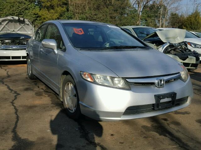 JHMFA36278S012825 - 2008 HONDA CIVIC HYBR SILVER photo 1