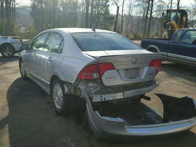 JHMFA36278S012825 - 2008 HONDA CIVIC HYBR SILVER photo 3