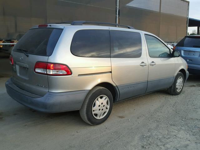 4T3ZF13CX1U347611 - 2001 TOYOTA SIENNA LE BEIGE photo 4