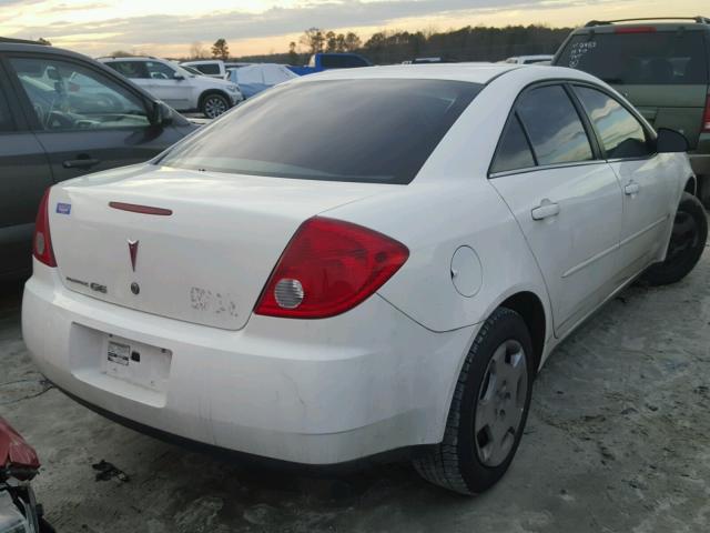 1G2ZF58B374205456 - 2007 PONTIAC G6 VALUE L WHITE photo 4