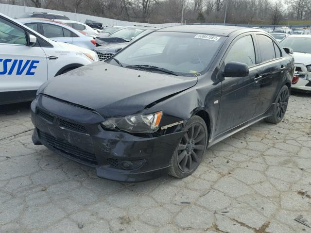 JA3AU86W49U011235 - 2009 MITSUBISHI LANCER GTS BLACK photo 2