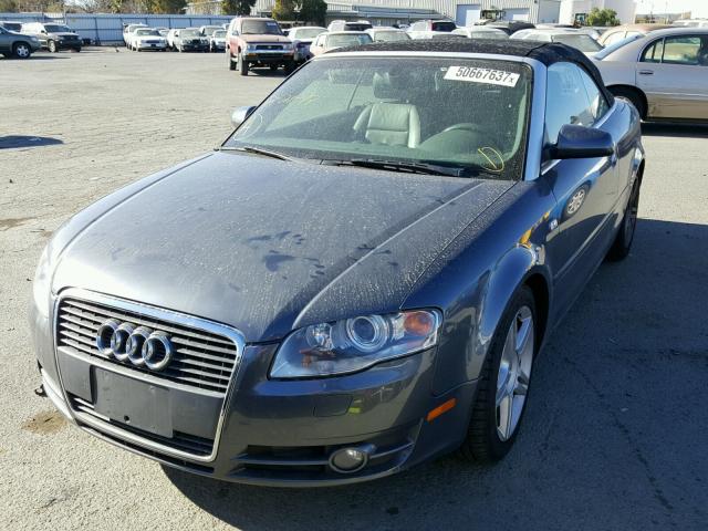 WAUAF48H18K001787 - 2008 AUDI A4 2.0T CA GRAY photo 2