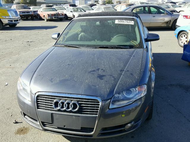 WAUAF48H18K001787 - 2008 AUDI A4 2.0T CA GRAY photo 9