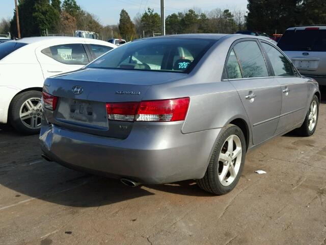 5NPEU46FX6H036495 - 2006 HYUNDAI SONATA GLS GRAY photo 4