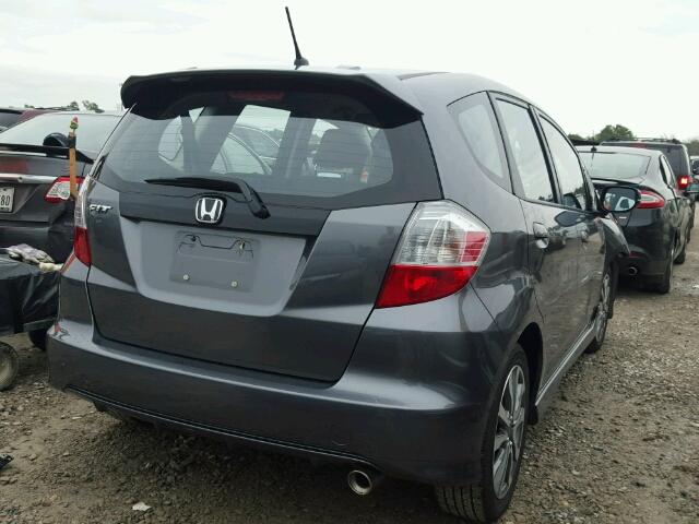 JHMGE8H58DC058956 - 2013 HONDA FIT SPORT GRAY photo 4