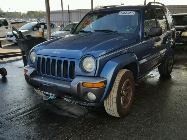 1J4GK48K84W205018 - 2004 JEEP LIBERTY SP BLUE photo 2