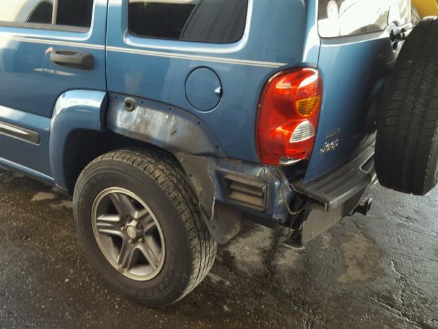 1J4GK48K84W205018 - 2004 JEEP LIBERTY SP BLUE photo 9