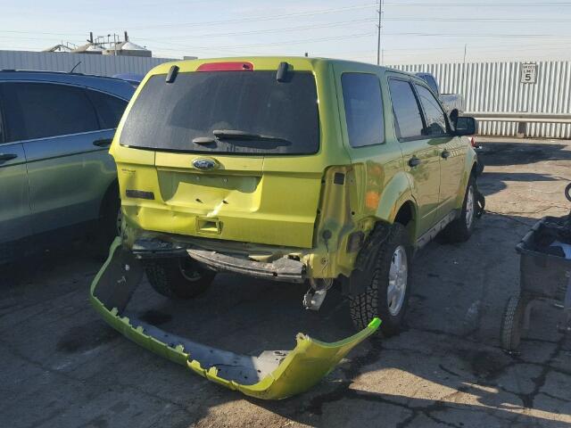 1FMCU0C7XCKC85031 - 2012 FORD ESCAPE XLS GREEN photo 4