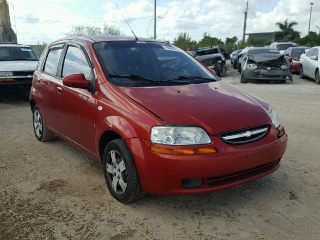 KL1TD66687B772235 - 2007 CHEVROLET AVEO BASE RED photo 1