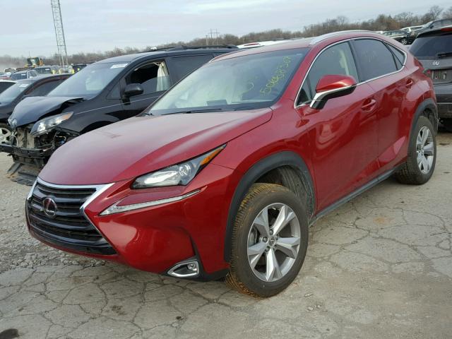 JTJYARBZ6H2061141 - 2017 LEXUS NX 200T RED photo 2