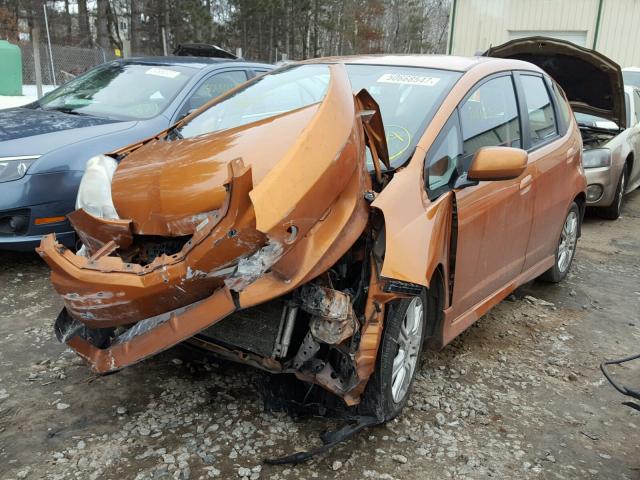 JHMGE88439S074518 - 2009 HONDA FIT SPORT ORANGE photo 2