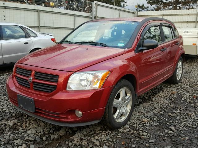 1B3HB48B07D535098 - 2007 DODGE CALIBER SX BURGUNDY photo 2