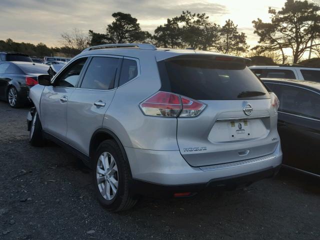 KNMAT2MVXFP546415 - 2015 NISSAN ROGUE S SILVER photo 3