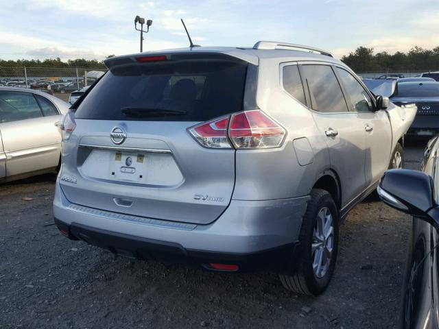 KNMAT2MVXFP546415 - 2015 NISSAN ROGUE S SILVER photo 4