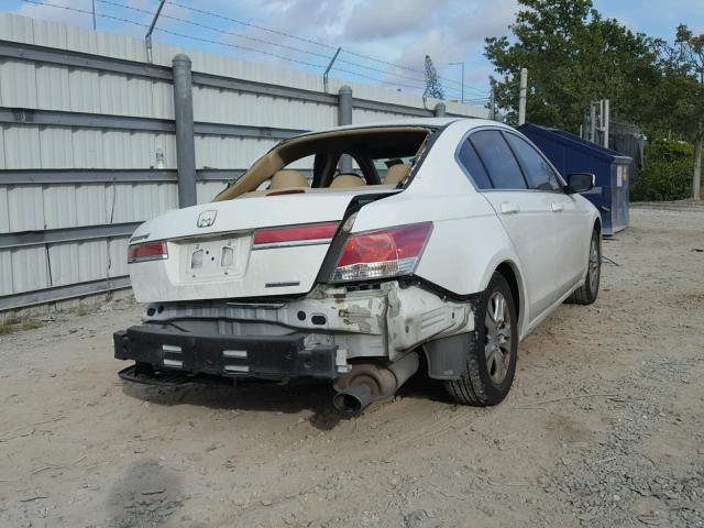 1HGCP2F69CA196696 - 2012 HONDA ACCORD SE WHITE photo 4