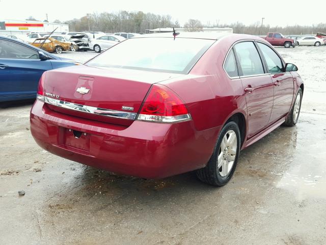 2G1WG5EK2B1117527 - 2011 CHEVROLET IMPALA LT BURGUNDY photo 4