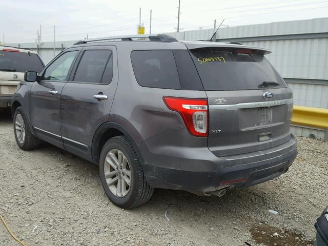 1FMHK8D8XBGA83485 - 2011 FORD EXPLORER X GRAY photo 3