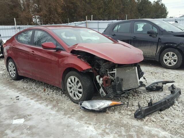 5NPDH4AE5DH377685 - 2013 HYUNDAI ELANTRA GL RED photo 1