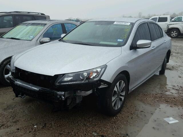 1HGCR2F3XDA036392 - 2013 HONDA ACCORD LX SILVER photo 2