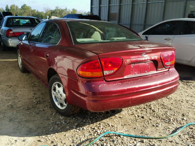 1G3NK52F63C258234 - 2003 OLDSMOBILE ALERO GX BURGUNDY photo 3