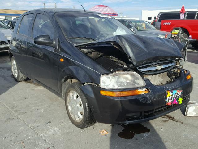 KL1TD62644B260313 - 2004 CHEVROLET AVEO BLACK photo 1