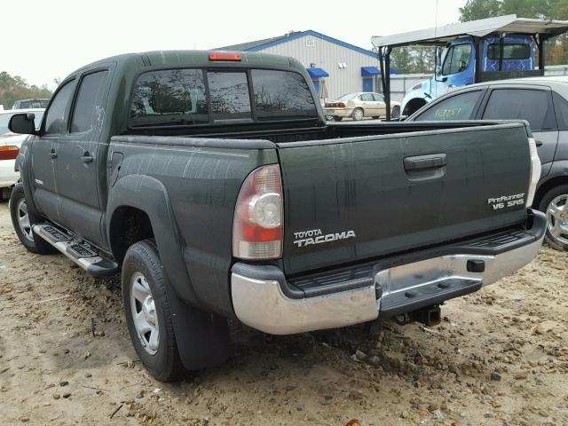 5TFJU4GNXDX042870 - 2013 TOYOTA TACOMA DOU GREEN photo 3